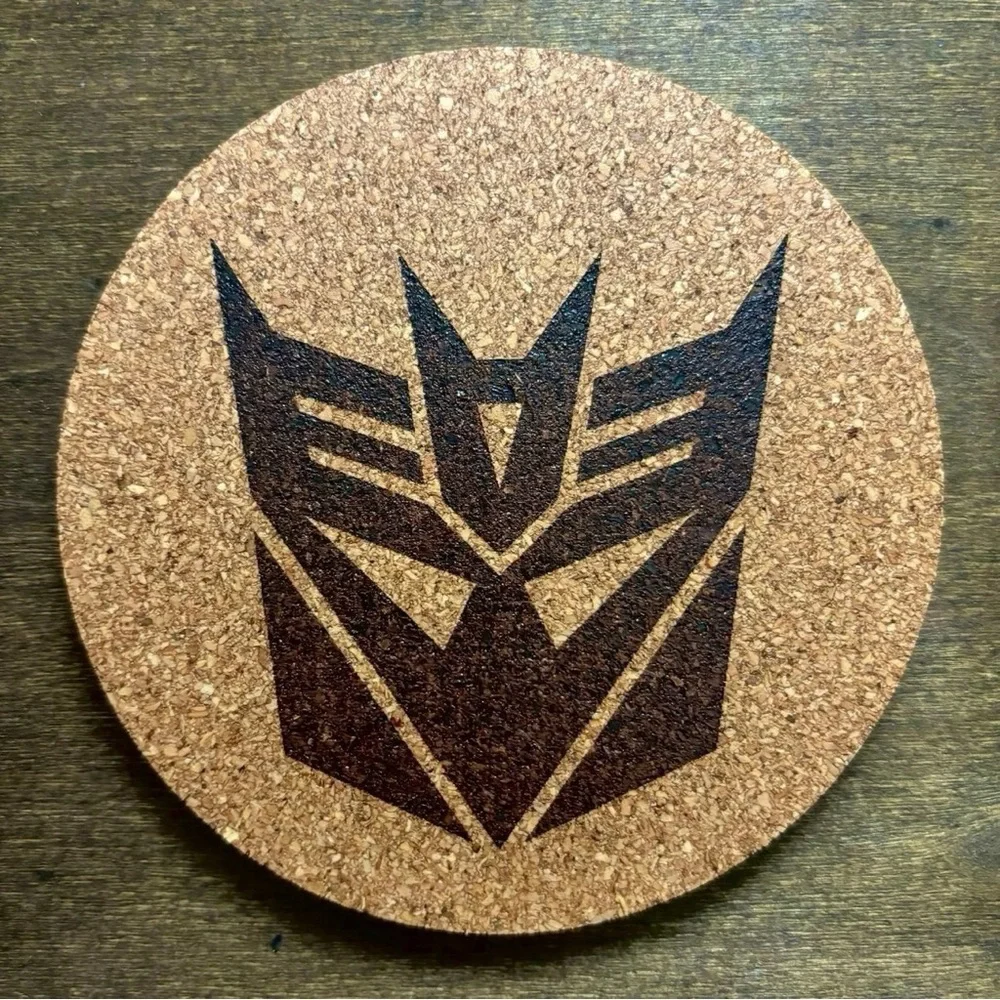 Transformers Symbols Cork Coasters Bundle of 2